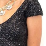 Lovers + Friends  Bahama Mama Black Sequin Scoop Back Mini Dress medium Photo 4