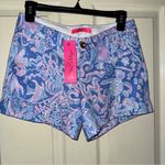Lilly Pulitzer  Knit Callahan Shorts Boca Blue Sea What I Sea Women’s Size 0‎ Photo 3