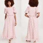 Sister Jane Women’s Floral Maxi Dress Side Cutout Puff Sleeve Milkmaid Pink M+ White Size undefined Photo 3