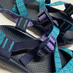 CHACO Sz 10 Sport Sandals Z2 Purple Turquoise Green Ankle Strap Hiking Womens Photo 7