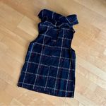 BCBGeneration Plaid Cowl Neck Tank, Keyhole Back, Black, Red, White, Size XS Photo 1