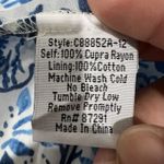 Johnny Was  Sheer Tiered Midi Sundress Boho Floral Embroidery Blue White Paisley Photo 4