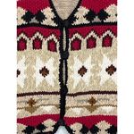 Heirloom Collectibles VINTAGE 1994 Sweater Vest Cardigan Large Brown Red Photo 1