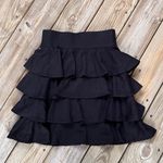 5/48 Women's Black Ruffled Mini Skirt Size M. NEW Photo 1