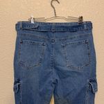 Sws Denin high rise jogger sz XL cargo medium wash high waisted streetwear comfy Blue Photo 5