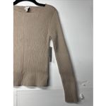 Worthington Women’s Sweater Large Light Brown Ribbed Knit Long Sleeve Top NWT Photo 5
