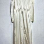 Barbizon Boutique Ivory Satin Vintage Maxi Robe Sz M White Size M Photo 10