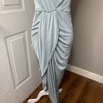 Lulus sage blue surplice ruched midi dress XL party wedding guest Photo 2