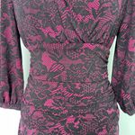 Shape Fx floral lace print collared ruched knee length dress size XS extra small Photo 3