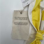 VERDELIMÓN Bikini Top Striped Voile Yellow White Bandeau NWT Size Extra Small Photo 8