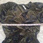 Madewell Blouse Shirred Puff-Sleeve Top in Satin Mossy Umber Floral XS NWT New Photo 8