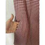 Madewell Gingham Shift Dress Small Red White Checkered Sleeveless Viscose Photo 4