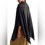 Free People ‘Suzie’ Oversized Poncho Jacket Cape in Washed Black Size XS/Small Photo 2