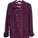 Kenar Women's Rich Purple Pea Coat Photo 0