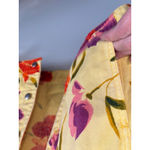 Chicos Design Floral Denim Jacket Size 1 (US M) Yellow Purple Red Embellished Size M Photo 3