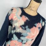 Sz 0P Lauren Cole Vintage Mohair Acrylic Blend Humming Bird Floral Sweater Blue Photo 5
