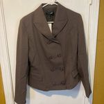 Entre Amis women's size 48 IT chocolate brown button up dove jacket crop blazer Photo 0