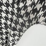 Passion Lilie Houndstooth Cotton Black White Ruffle Hem‎ Mini Wrap Dress Size XL Photo 15