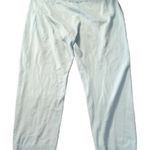 Zenergy By Chicos Frozen Aqua Cotton Cashmere Rib Hem Pants Size 3 Blue Photo 0