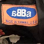 Vintage Abba Hawaii Tropical Floral Black and White Clutch Photo 3