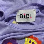 BiBi large womens lavender tank bright multicolor floral print soft and stretchy Purple Photo 6