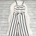 Crystal Doll White and blue Striped belted jumpsuit Photo 8