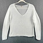 Talbots Vtg  Women's White 100% Cotton V Neck Pullover Sweater SEE MEASUREMENTS Photo 0