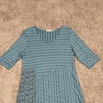 Habitat  Clothes to Live In Dress Womens Small Aqua Blue Black 3/4 Sleeve Midi Photo 1