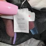 Cacique  Black Sheer Nylon Kimono /Robe with Floral Trim Size 26 NWT Photo 6