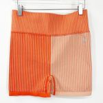 Free People NEW Movement High Waist Ribbed Bike Shorts M/L Orange Photo 0