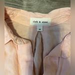 Cloth & Stone  Anthropologie 100% Linen Button Down Pink Shirt Sz M Beachy Boho Photo 3