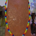 Handmade rainbow mushroom hippie necklace 🍄 Photo 0