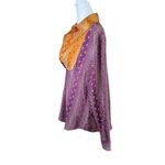 Robert Graham Women’s 100% Silk Blouse Top Purple Orange Boho Wearable Art Sz L Photo 4