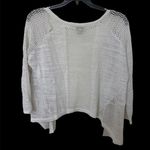 Lucky Brand Cardigan Sweater Womens Medium white/gray Open Knit Casual Ladies Photo 4