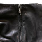 Maje  Leather Skirt Black Jupia Ruffle Mini 6 New Photo 7