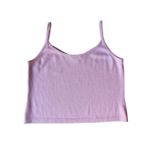 St. John  Wool Blend Santana Knit V-Neck Tank In Frosted Rose Size XL Photo 3