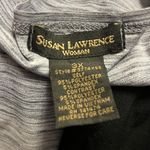 Susan Lawrence  3X Gray and Black Zipper Collar Sleeveless Blouse Photo 3