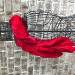 Red Stretchy Velour Scarf Wrap Twist Trendy NWOT Photo 3