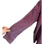 la miel Corduroy Shacket SZ M Purple Button Down Raw Hem Pocket Wide Wale Jacket Size M Photo 4