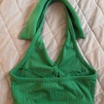 Princess Polly  Green Collared Halter Top Photo 1