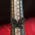 Black Goth Gothic Punk Grunge Emo Fairy Butterfly Ring Size 9 (5/20$) Photo 0