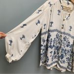 Jen's Pirate Booty Jen’s Pirate Booty Mckinley Top in Laurel Canyon White Blue Flowers Small Photo 7