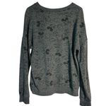 Disney  | Happy Mickey Gray Black Crewneck Sweater No Size Photo 5