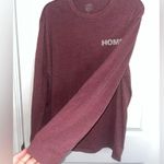 Home Free Maroon Crewneck Texas Shaped State Cotton Comfy Long Sleeve Top Sz XL Red Photo 9