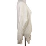 Athleta  White Rest Day Asymmetrical Crew Knit Sweater Size Small Photo 2