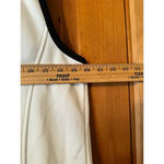 Weekend's By Chico's White/Black piping asym zip fleece vest with Hood 3/L White Size L Photo 4