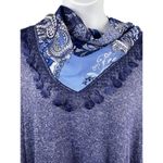 Avenue 30/32 Jersey Knit Purple Long Sleeve Attached Scarf Top Size 32W Photo 4