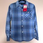 Spyder Blue Plaid Button Down Flannel Photo 0