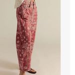 Women Boyfriend Baggy Barrel Jeans Bandana Print in Rouge Combo Sz M NWT Red Size M Photo 4