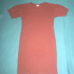 Abound  Distressed midi dress puffy short sleeves salmon color NEW size XL Photo 1